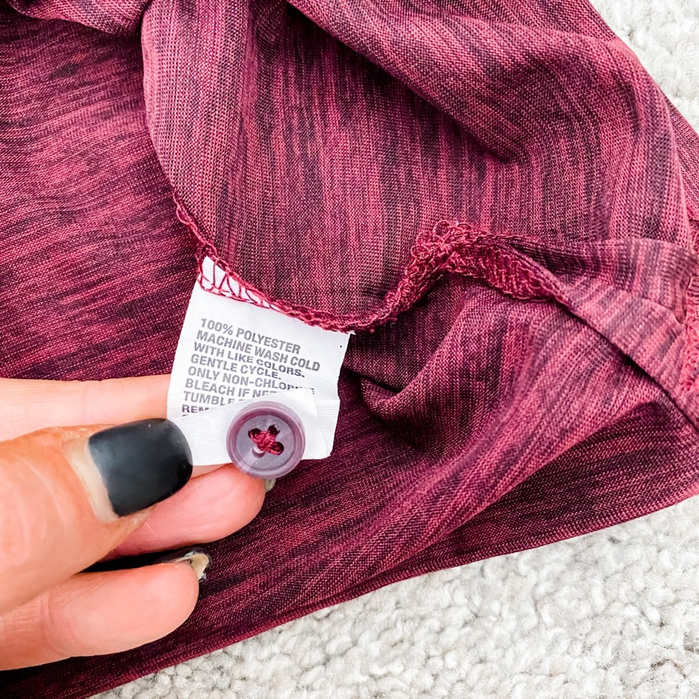 Zelos Maroon Athletic Collared Button Up Shirt - image 7